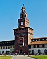 Milano Castello Sforzesco Innenhof Torre Filarete 2