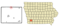 Location of Elliott, Iowa