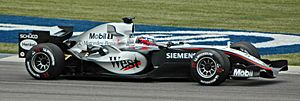 Montoya (McLaren) qualifying at USGP 2005