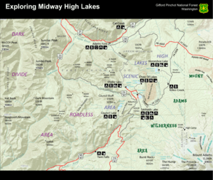 Mount Adams Midway High Lakes Area Visitor Map