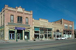 Historic buildings on Mount Pleasant's Main Street