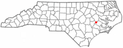 Location of Dover, North Carolina