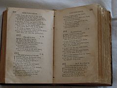Nineteenth Century Methodist Hymnal in Barratt's Chapel Museum, Frederica, Delaware