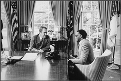 Nixon meeting with Ray Charles in the oval office - NARA - 194452