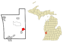 Location of Jenison within Ottawa County, Michigan