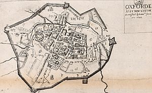 Oxforde as it now lyeth fortified by his Ma(jes)ties forces, an 1644