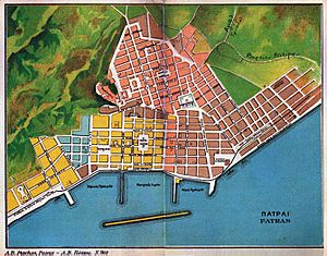 Patras old city plan