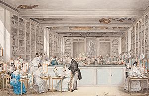 Pierre-Joseph Redoute's school of botanical drawing in the Salle Buffon in the Jardin des Plantes 1