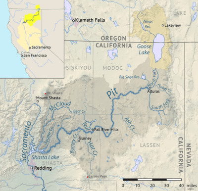 Pit River basin map