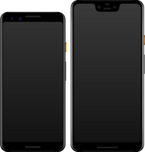 Pixel 3 and 3 XL front
