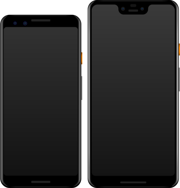 Pixel 3 and 3 XL front
