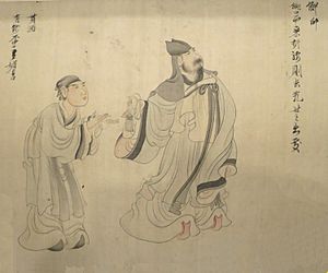 Renouncing the Official Seal from 'Scenes from the Life of Tao Yuanming' by Chen Hongshou