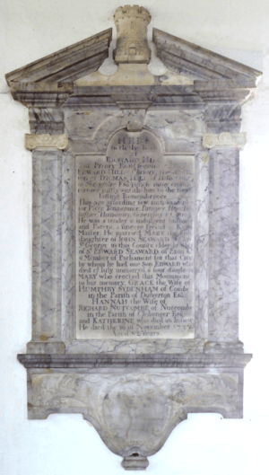 RichardHill OfKerswellPriory BroadhemburyChurch Devon Died1737