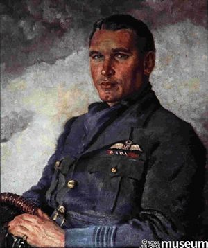 Sailor Malan, colour oil painting by Cuthbert Orde