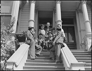 San Francisco, California. Mike Masaoka (second from left), national secretary and field executive . . . - NARA - 536454.jpg