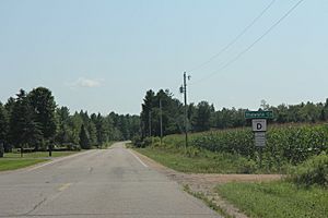 Shawano County Sign on County D traveling south