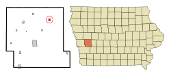 Location of Irwin, Iowa