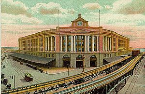 South Station postcard front