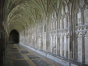 South cloister of Gloucester Cathedral