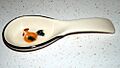 Spoon rest with rooster decor