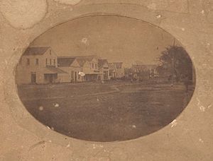 A street in Claiborne during the 1850s