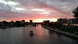 Sunset over the Erie Canal in North Tonawanda, NY.