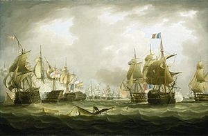 The Battle of Trafalgar, 21 October 1805, beginning of the action