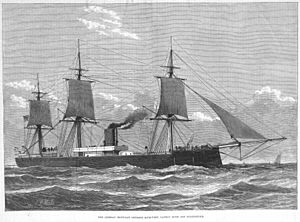 The German ironclad Grosser Kurfurst, lately sunk off Folkestone ILN-1878-0615-0009