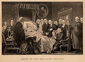The death-bed of John Wesley, 1791. Process print after an a Wellcome V0006951