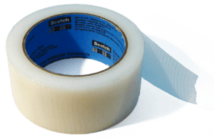 Transparent duct tape roll