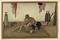 Two men wrestling - Tashrih al-aqvam (1825), f.203v - BL Add. 27255
