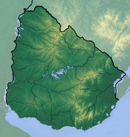 Location of the artificial lake in Uruguay.