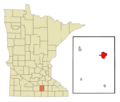 Waseca County Minnesota Incorporated and Unincorporated areas Waseca Highlighted