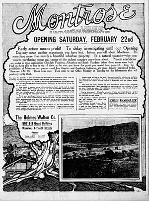 "Montrose" The Los Angeles Times, February 9, 1913