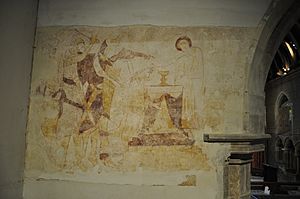 13th century wall painting, St Peters Preston Park Brighton