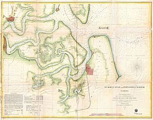 1857 U.S. Coast Survey Map or Chart of St. Mary's River and Fernandina Harbor, Florida - Geographicus - StMarys-uscs-1857