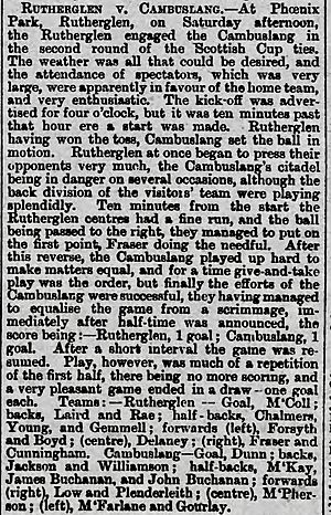 1886–87 Scottish Cup 2nd Round, Rutherglen 1–1 Cambuslang, The Rutherglen Reformer Fri Oct 8 1886