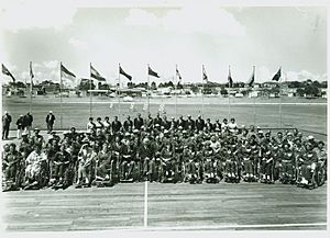 1962 Commonwealth Paraplegic Games Competitors Team Photograph