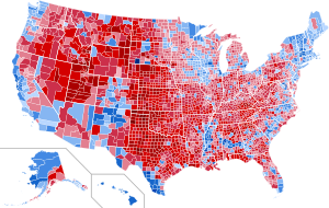 2012 United States presidential election results map by county
