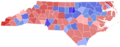 2024 North Carolina gubernatorial election results map by county