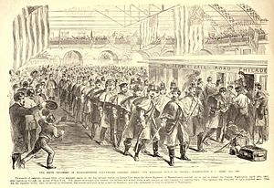 6th Regiment Massachusetts Militia departing Jersey City 1861