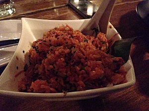 A bowl of Kimchi Fried Rice