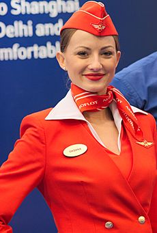 Aeroflot flight attendant (hostess)