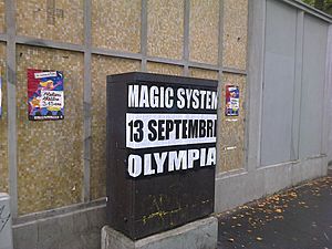 Affiche du Concert de Magic System du 13 septembre 2014 à l'Olympia rue Keller à Paris.jpg