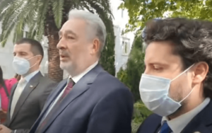 Aleksa Bečić, Zdravko Krivokapić and Dritan Abazović