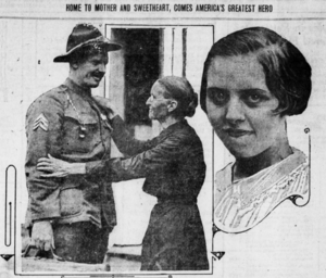 Alvin York his mother and wife Gracie Williams 1919