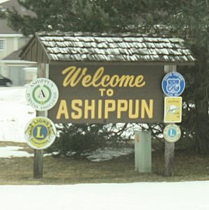 Ashippun Wisconsin Welcome Sign