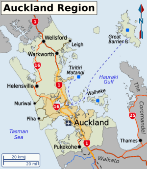 Auckland Region map EN