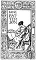 Bookplate for Jane Patterson