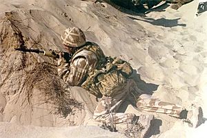 British soldier during Operation Desert Shield